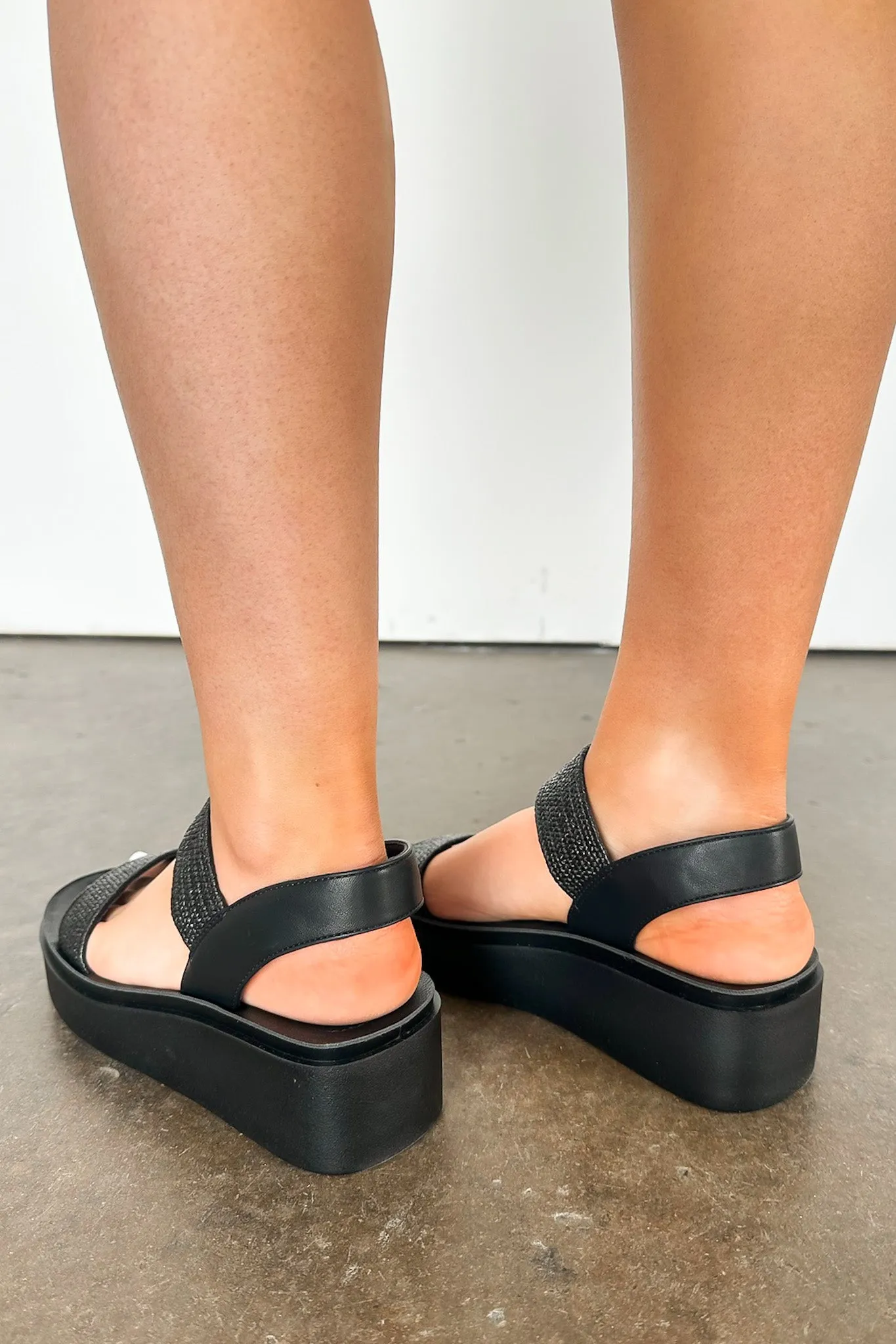 Beachy Bestie Raffia Strap Platform Sandal