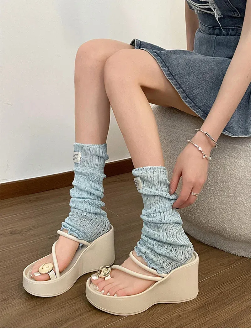 binfenxie 2024 Summer Chunky Women Clip Toe Slipper Fashion Elegant Platform Wedges Heel Slides Ladies Gladiator Beach Sandalias Flip Flop