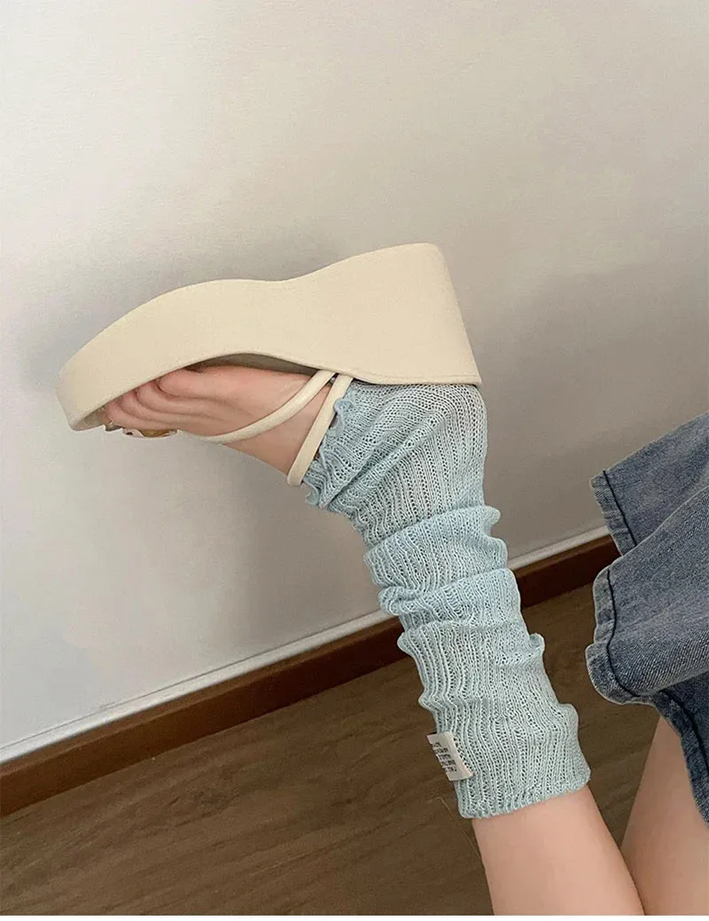binfenxie 2024 Summer Chunky Women Clip Toe Slipper Fashion Elegant Platform Wedges Heel Slides Ladies Gladiator Beach Sandalias Flip Flop