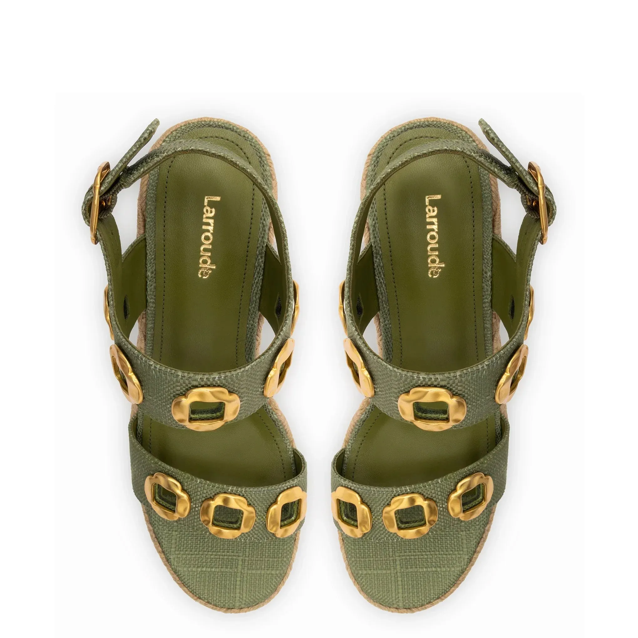Milan Espadrille In Seaweed Raffia