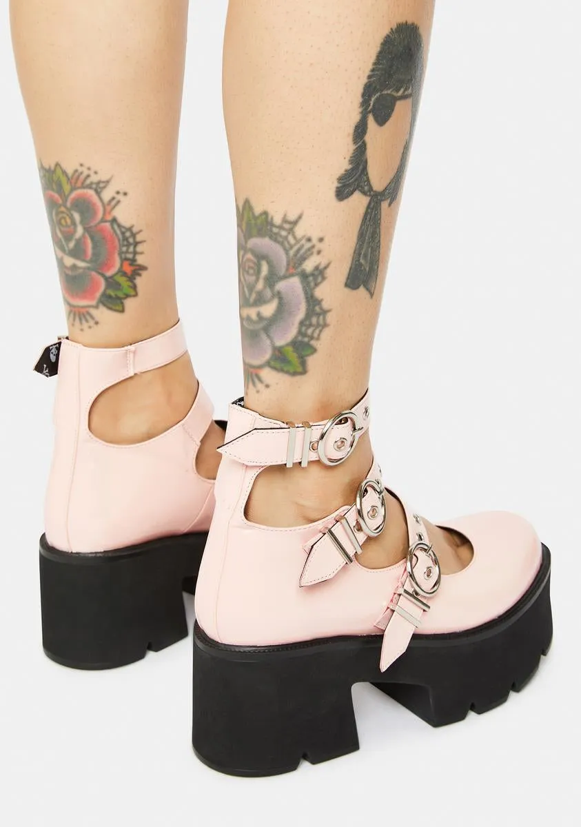 Pink Patent Oblivion Chunky Platform Mary Janes