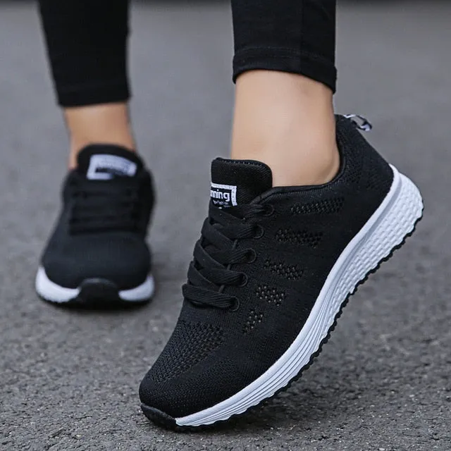 Women Casual Shoes Fashion Breathable Walking Mesh Flat Shoes Woman White Sneakers Women 2021 Tenis Feminino Female Shoes